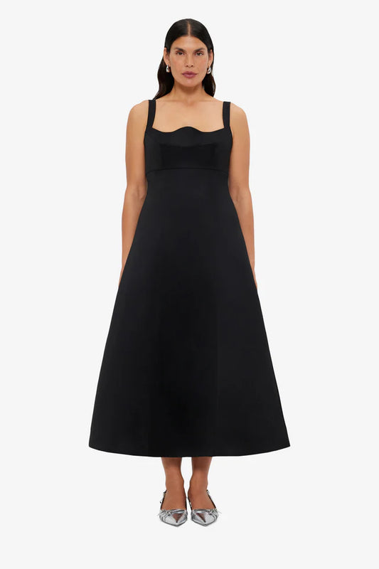 Leo Lin - Odette Midi Dress - Ebony