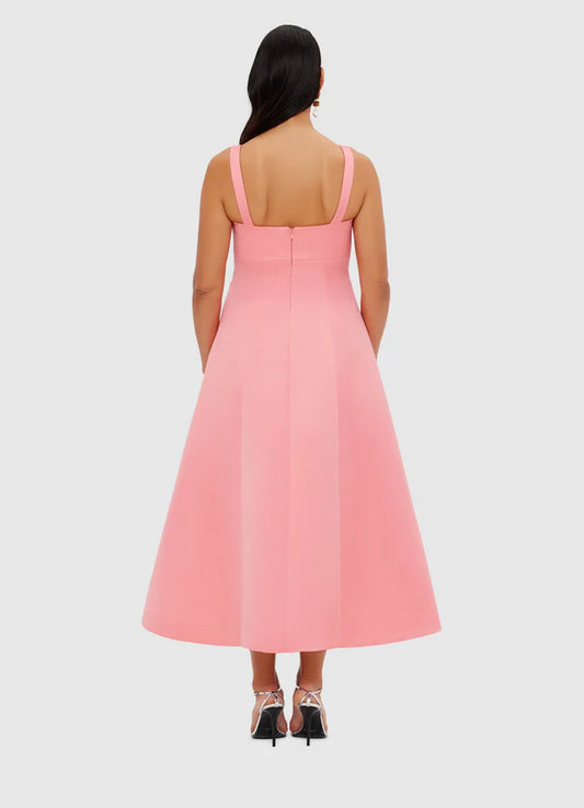 Leo Lin - Odette Midi Dress - Strawberry Pink