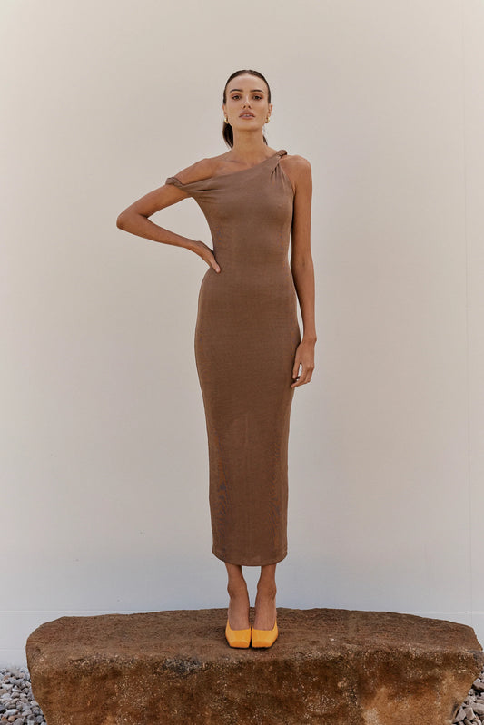 Johansen - The Long Poppy Dress - Taupe
