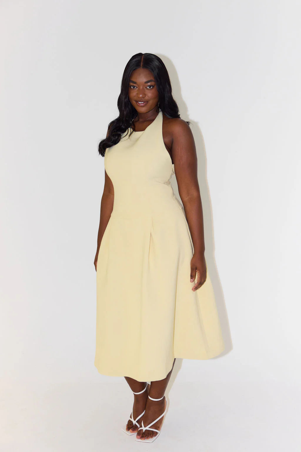 Odd Muse - The Ultimate Muse Dropped Hem Midi Dress - Lemon