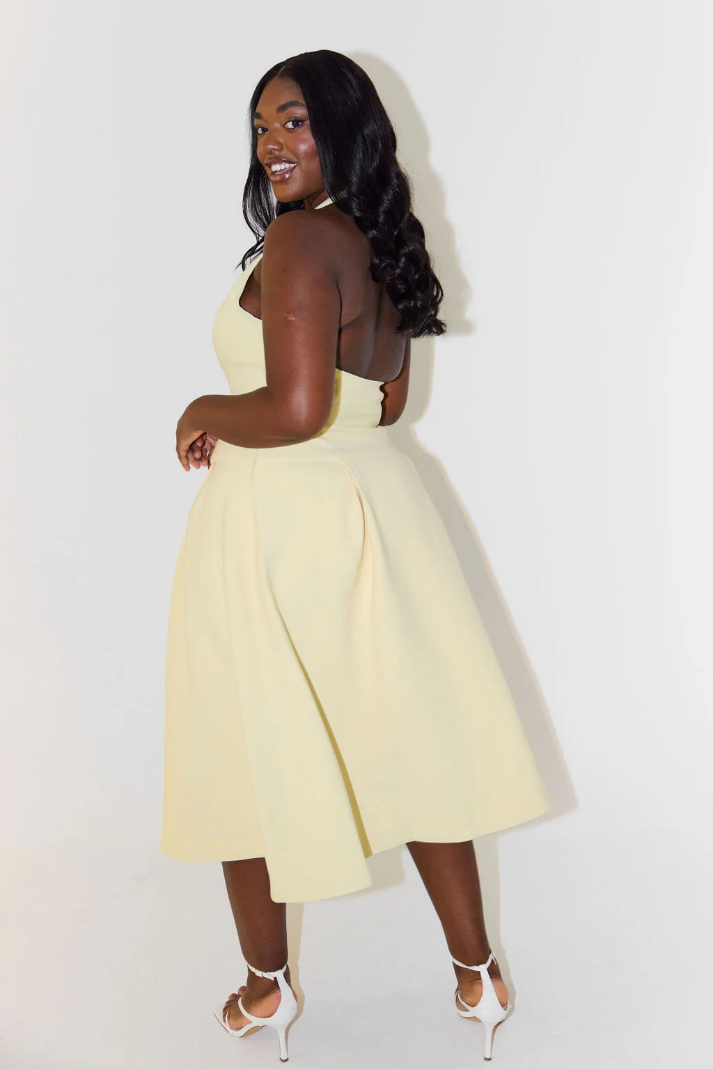Odd Muse - The Ultimate Muse Dropped Hem Midi Dress - Lemon