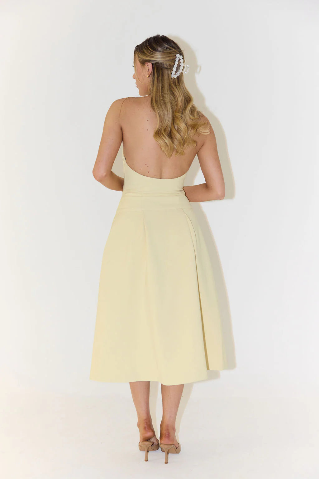 Odd Muse - The Ultimate Muse Dropped Hem Midi Dress - Lemon