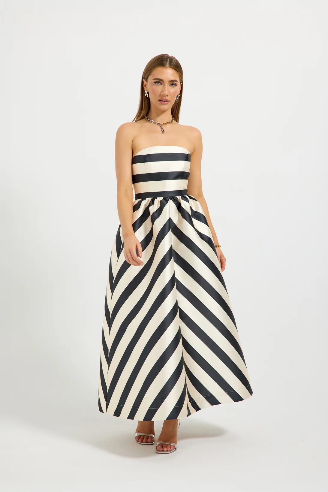 Pasduchas - Valerie Strapless Midi - Black/Cream