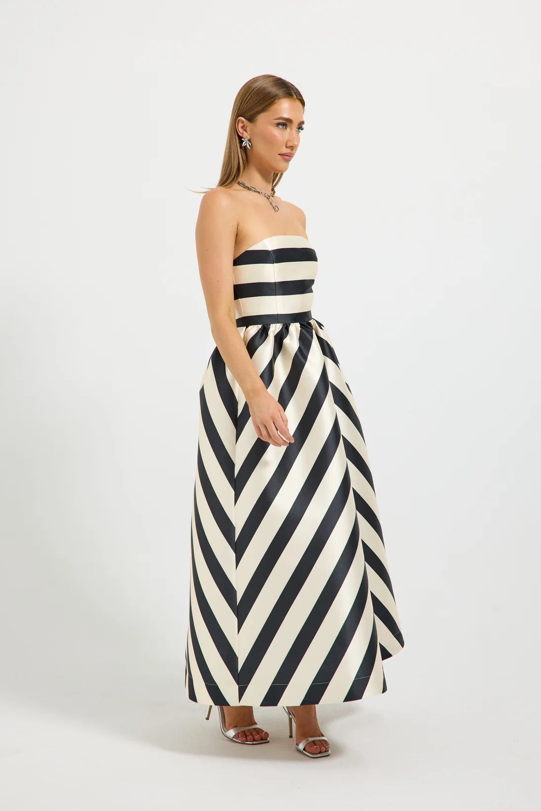Pasduchas - Valerie Strapless Midi - Black/Cream
