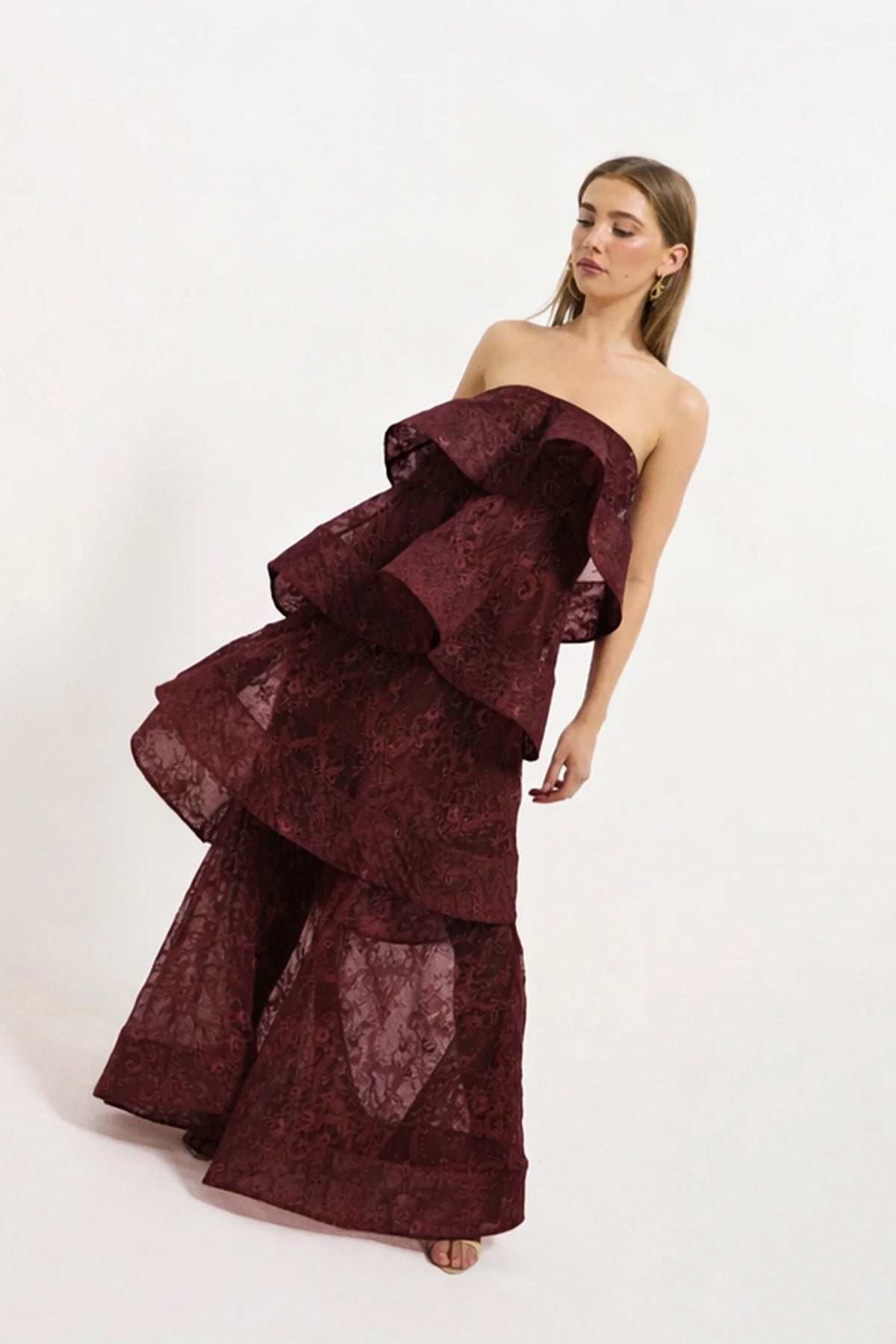 Pasduchas - Ophelia Lace Maxi - Cherry