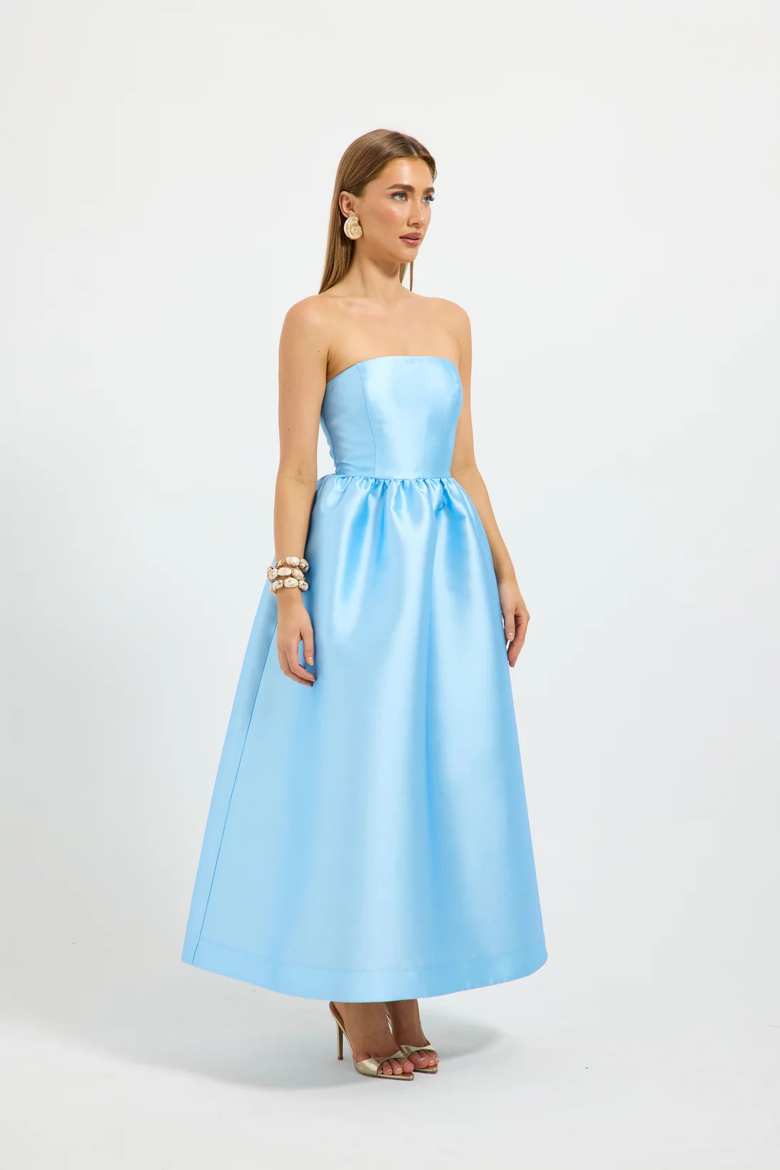 Pasduchas - Kai Strapless Midi - Bluebell