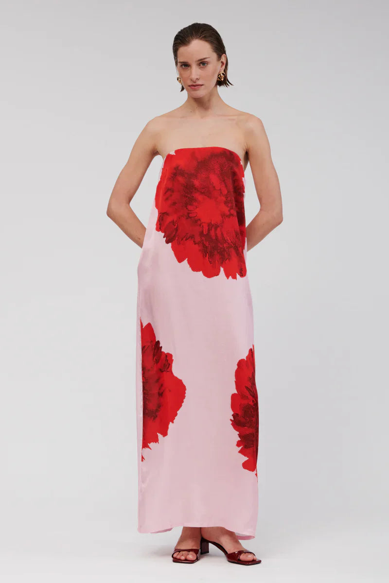 Suboo - Emilia Bustier Maxi Dress - Pink Floral