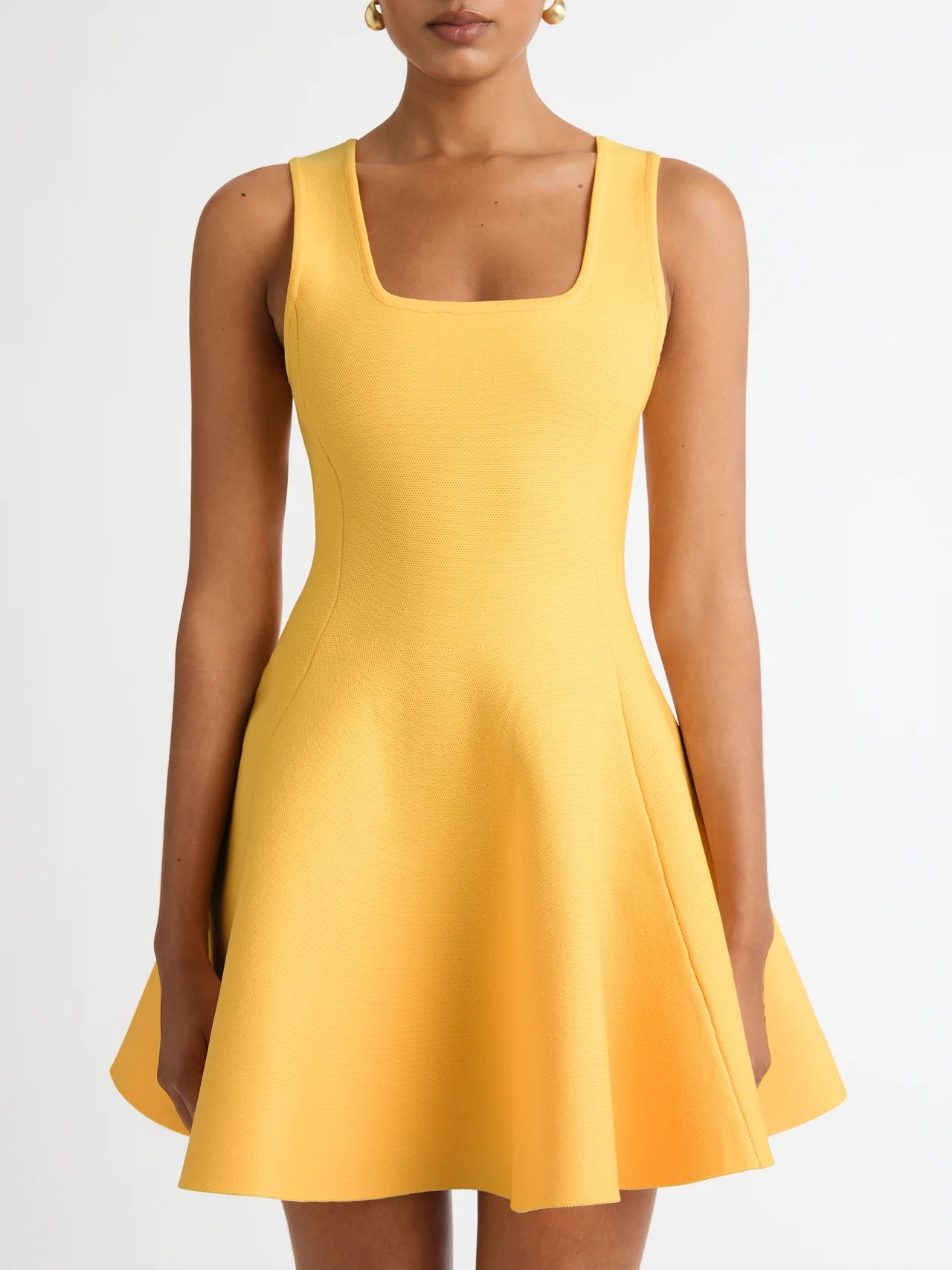 Gallaria Knit Dress - Yellow No Strings Dress Hire Gallaria Knit Dress - Yellow No Strings Dress Hire