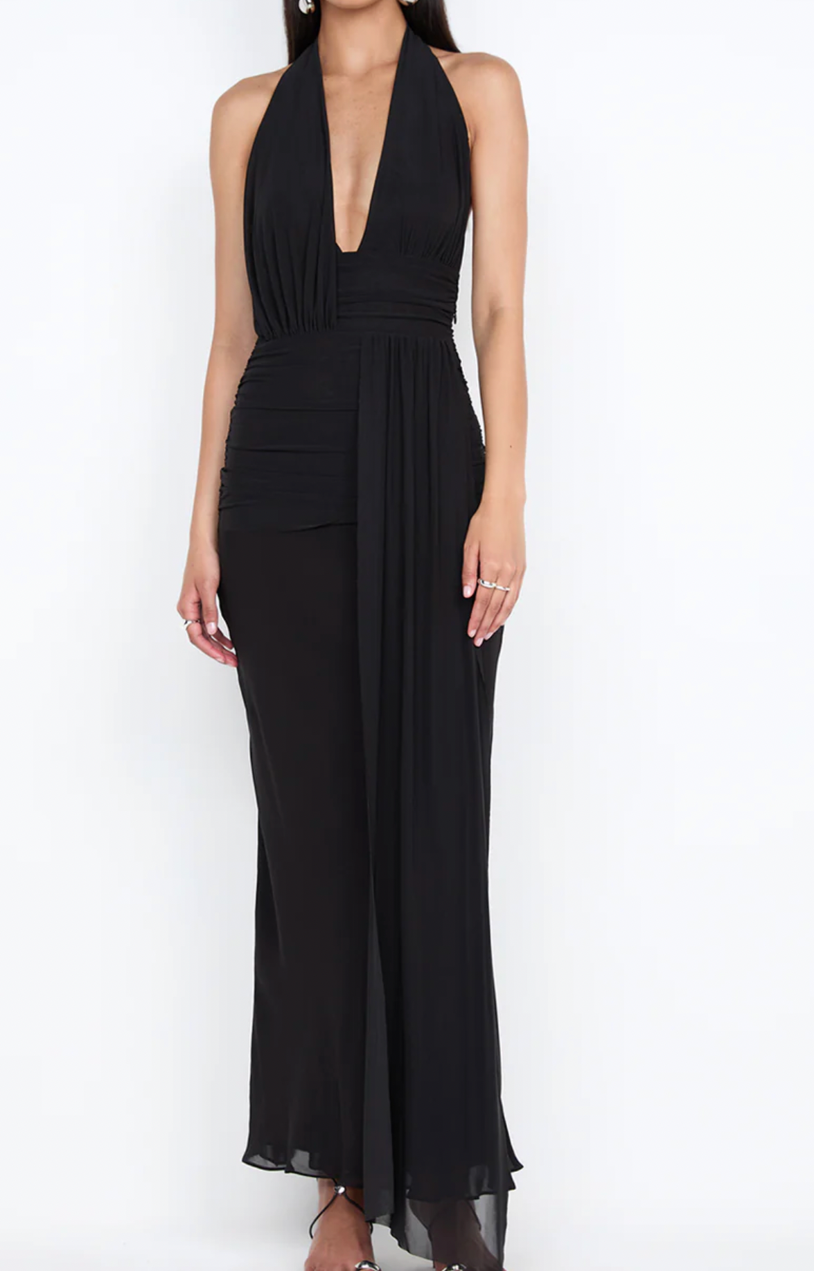 Bec + Bridge - The Cassis Drape Maxi Dress in Black