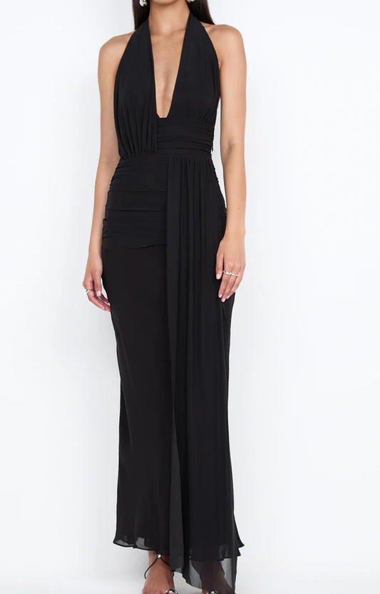 Bec + Bridge - The Cassis Drape Maxi Dress in Black