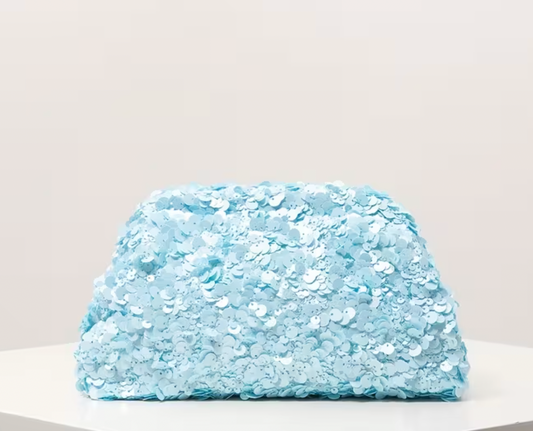 Matte Sequin Bag - Blue