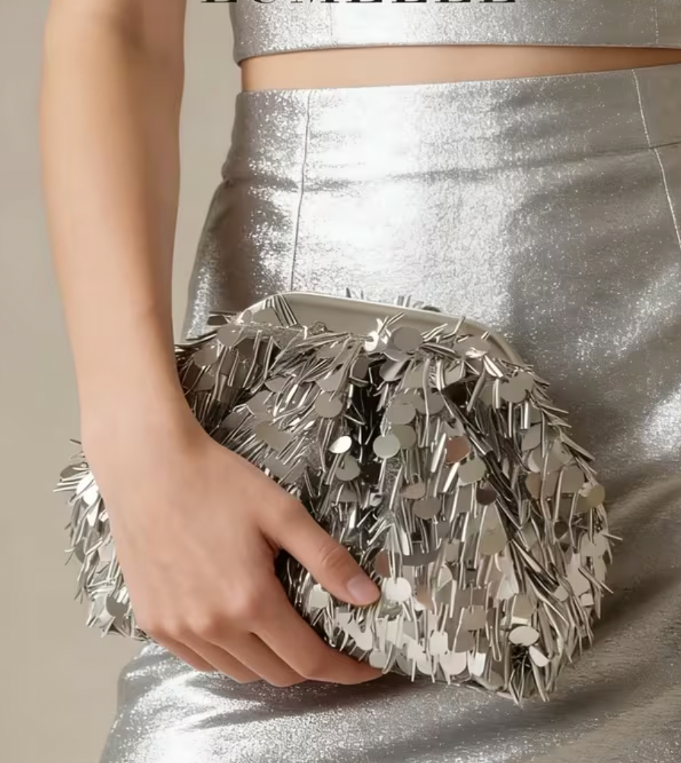 Bespoke Textured Silver Clutch