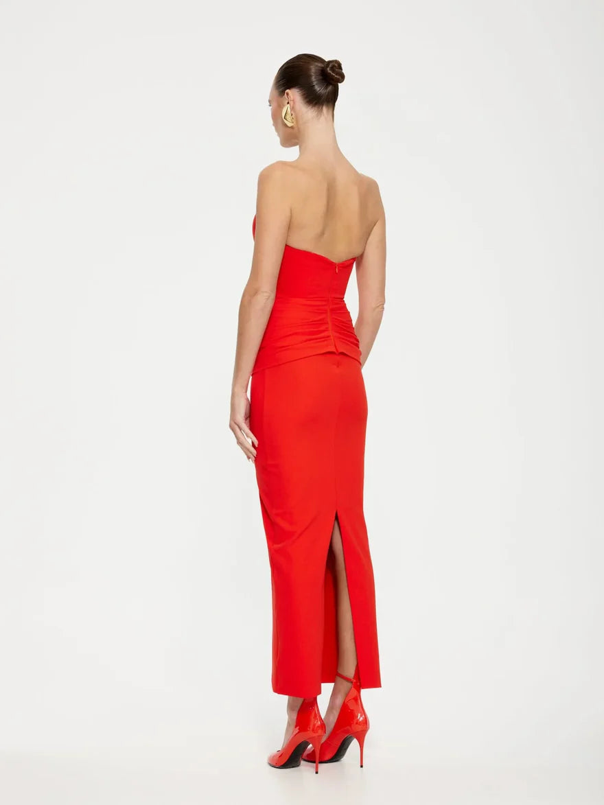 Effie Kats - Astor Midi Dress - Cherry Red