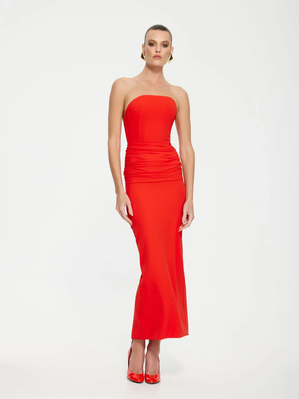 Effie Kats - Astor Midi Dress - Cherry Red