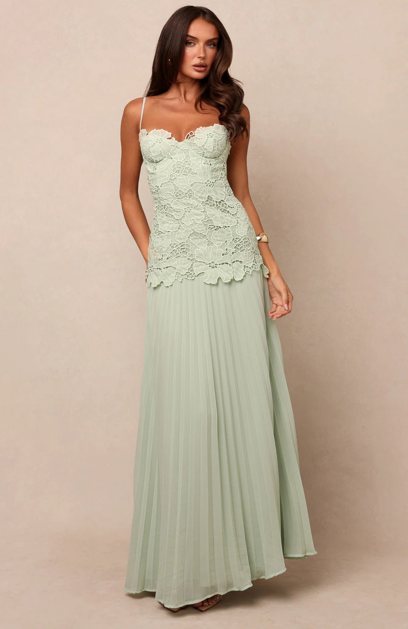 Borrowed Heart Maxi Dress - Mint