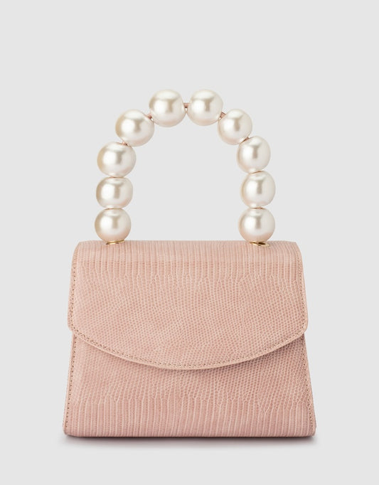 Olga Berg - Pink Peta Pearl Handle Bag