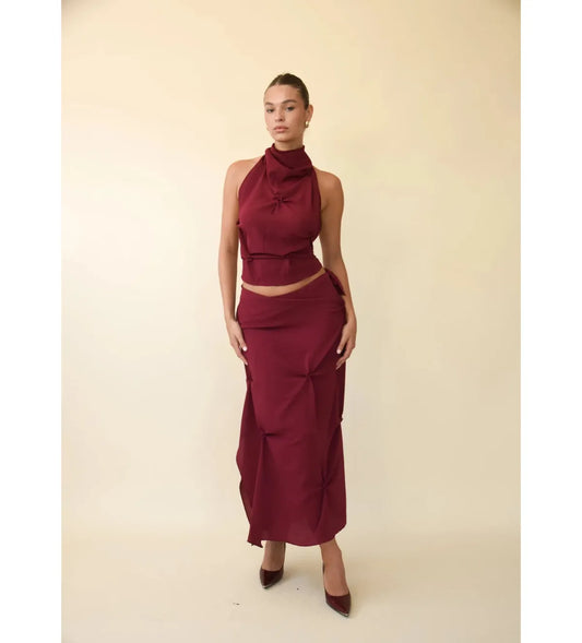 Koster Kulture - Marbella Halter Top and Midi Skirt Set