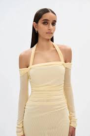 Misha - The Sonnet Mesh Dress - Butter