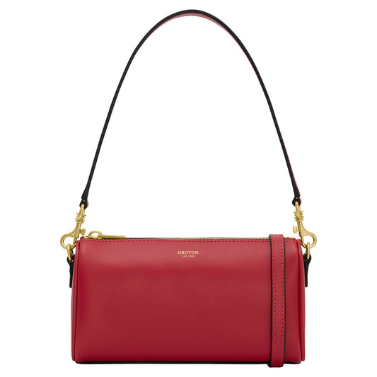 Oroton - Harvey Baguette Crossbody - Dark Ruby