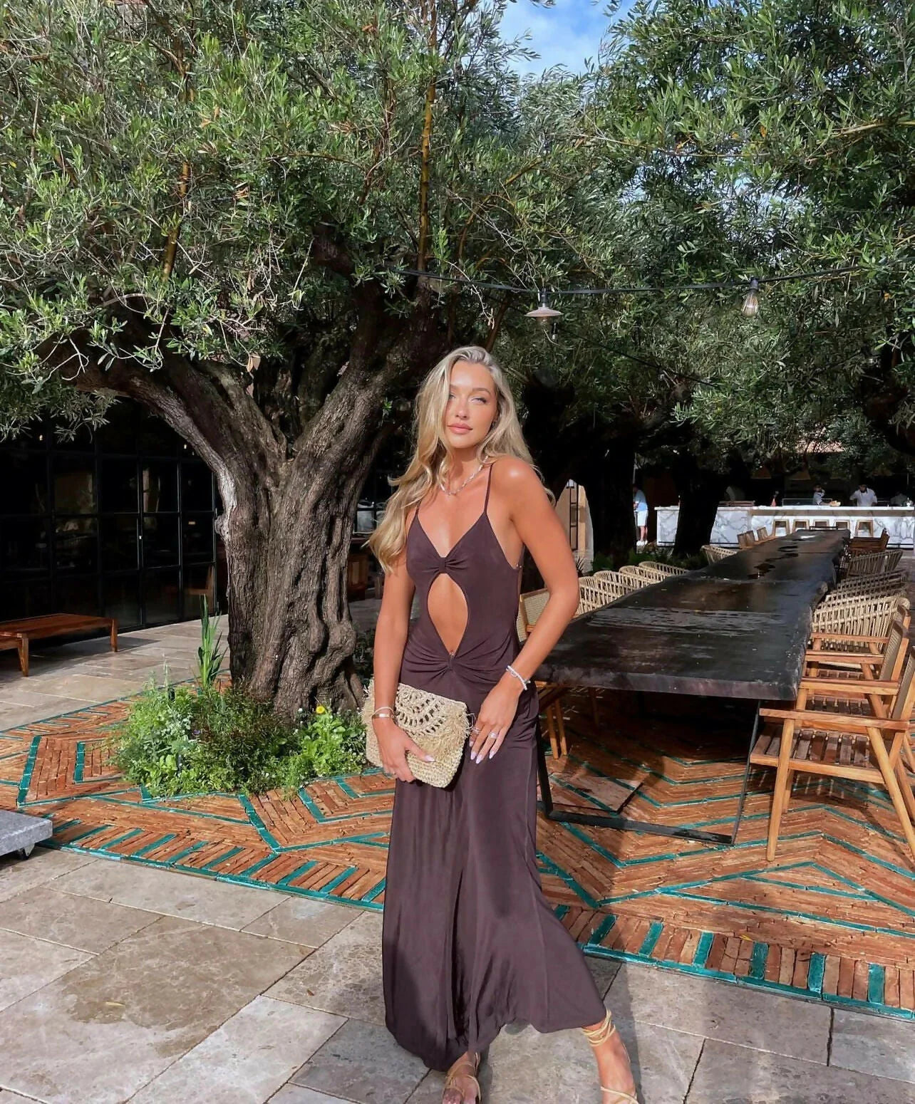 One Mile - The Label Sammy Maxi Dress - Cocoa