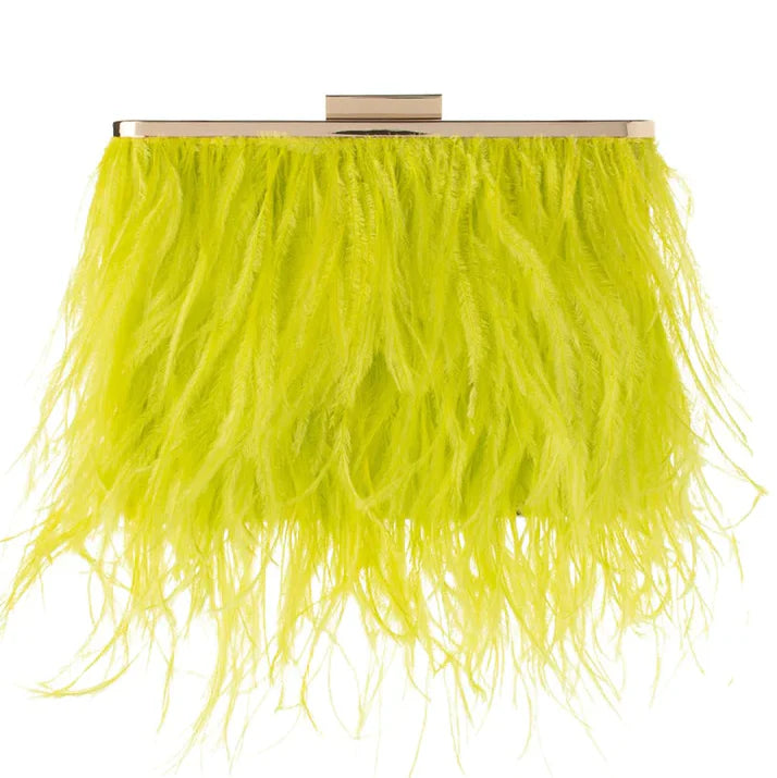 Olga Berg - Estelle Feather Clutch