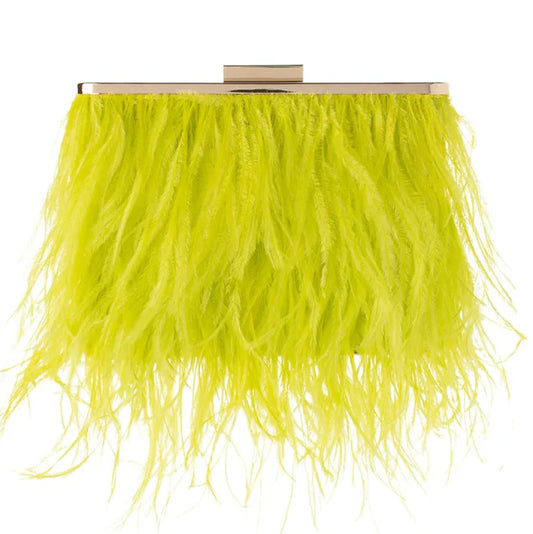 Olga Berg - Estelle Feather Clutch