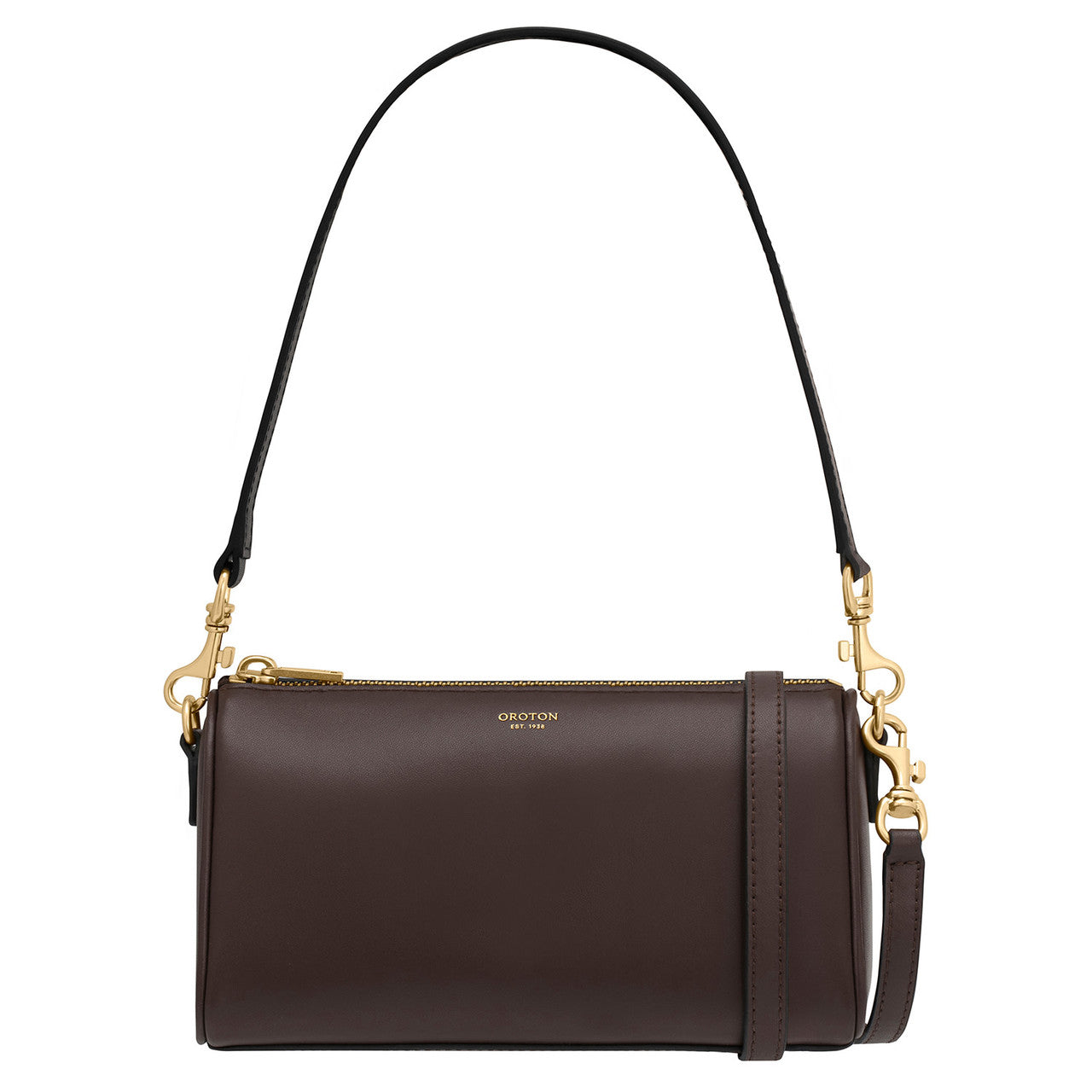 Oroton - Harvey Baguette Crossbody - Chestnut