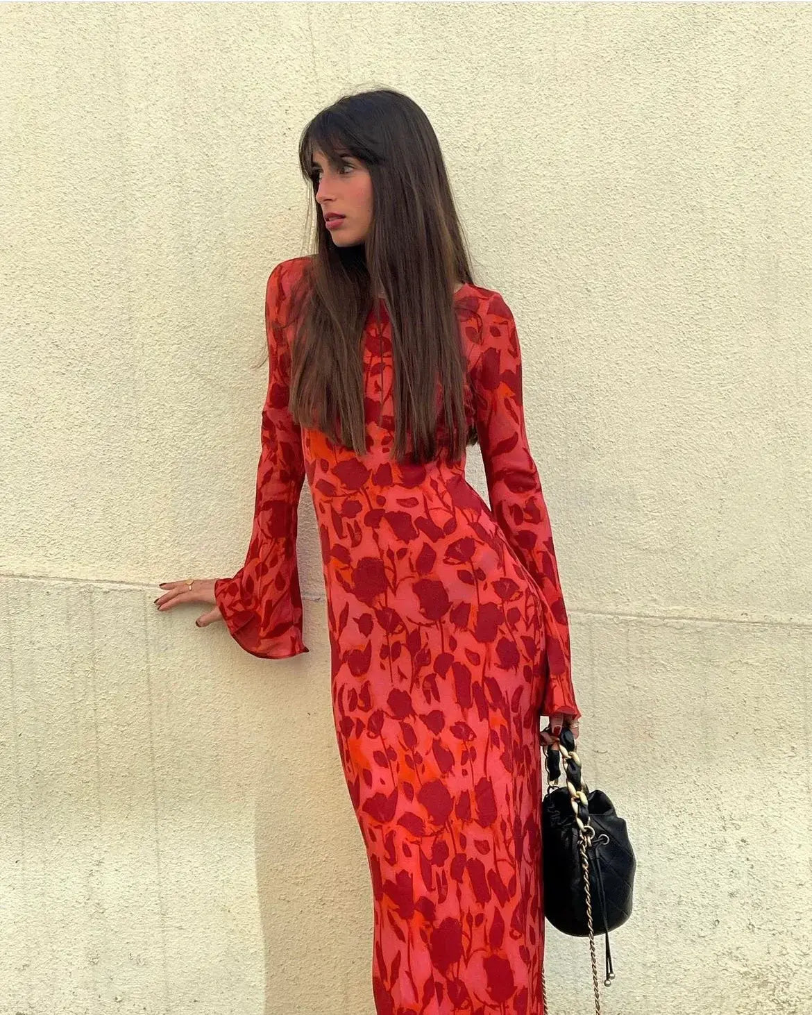 Realisation Par - The Gia Havana Long Sleeve Dress