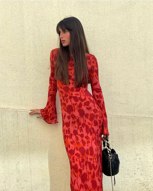 Realisation Par - The Gia Havana Long Sleeve Dress