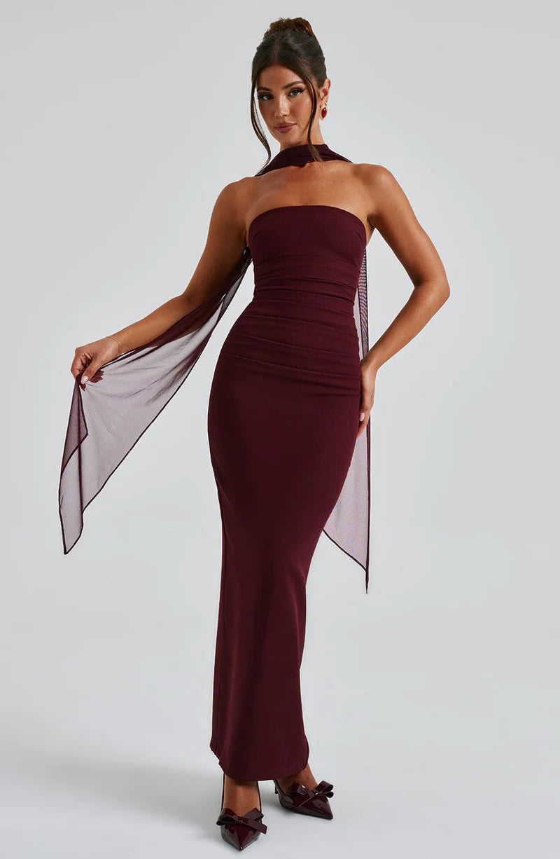 Babyboo - Yulia Maxi Dress - Cherry Lacquer
