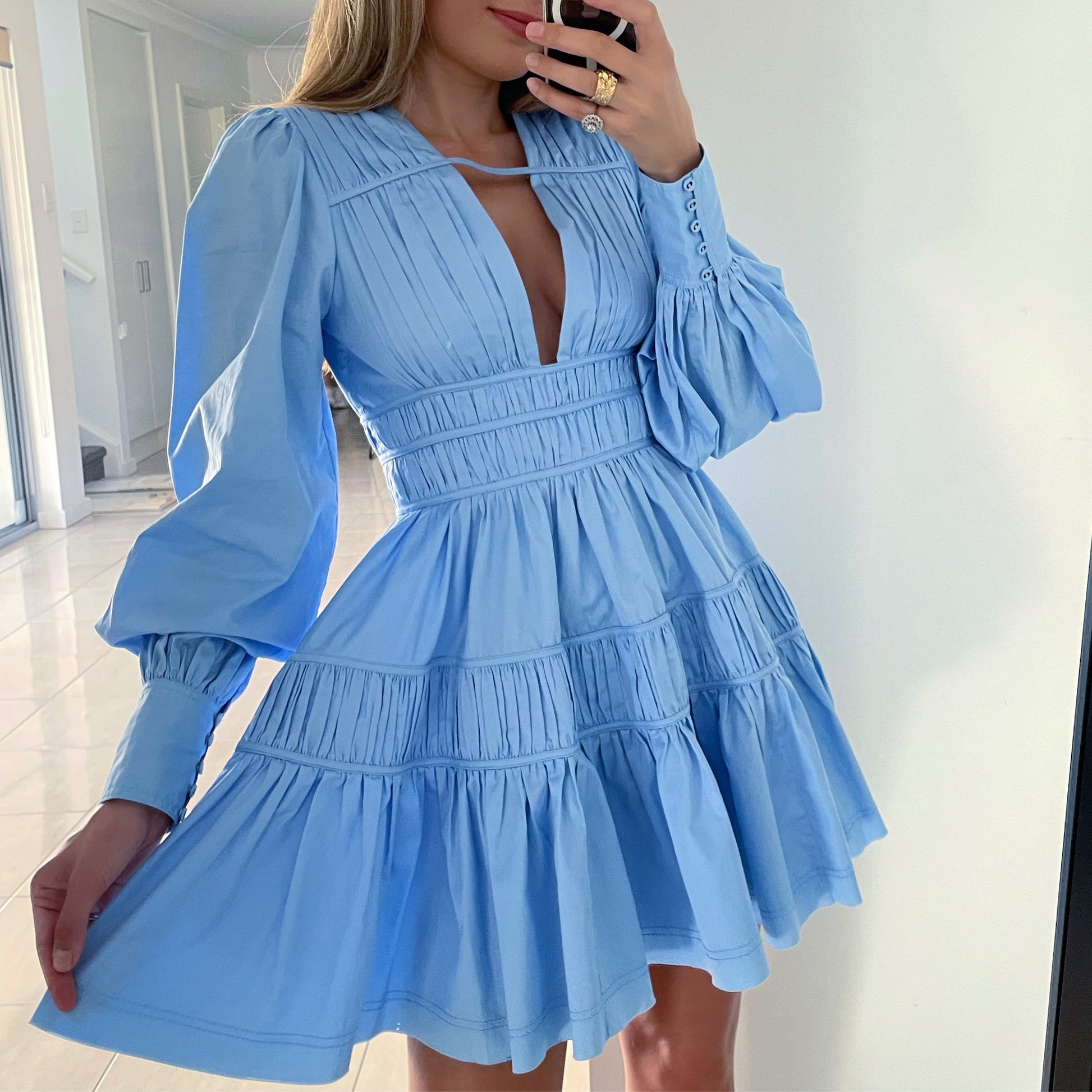 aje falling water dress AJE Fallingwater Ruched Midi. Sizes 6-14